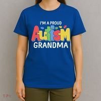 I'm A Proud Autism Grandma Awareness Gift T-Shirt thumb 4
