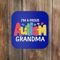 I'm A Proud Autism Grandma Awareness Gift Coaster thumb 0
