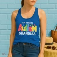 I'm A Proud Autism Grandma Awareness Gift Women's Tank Top thumb 2