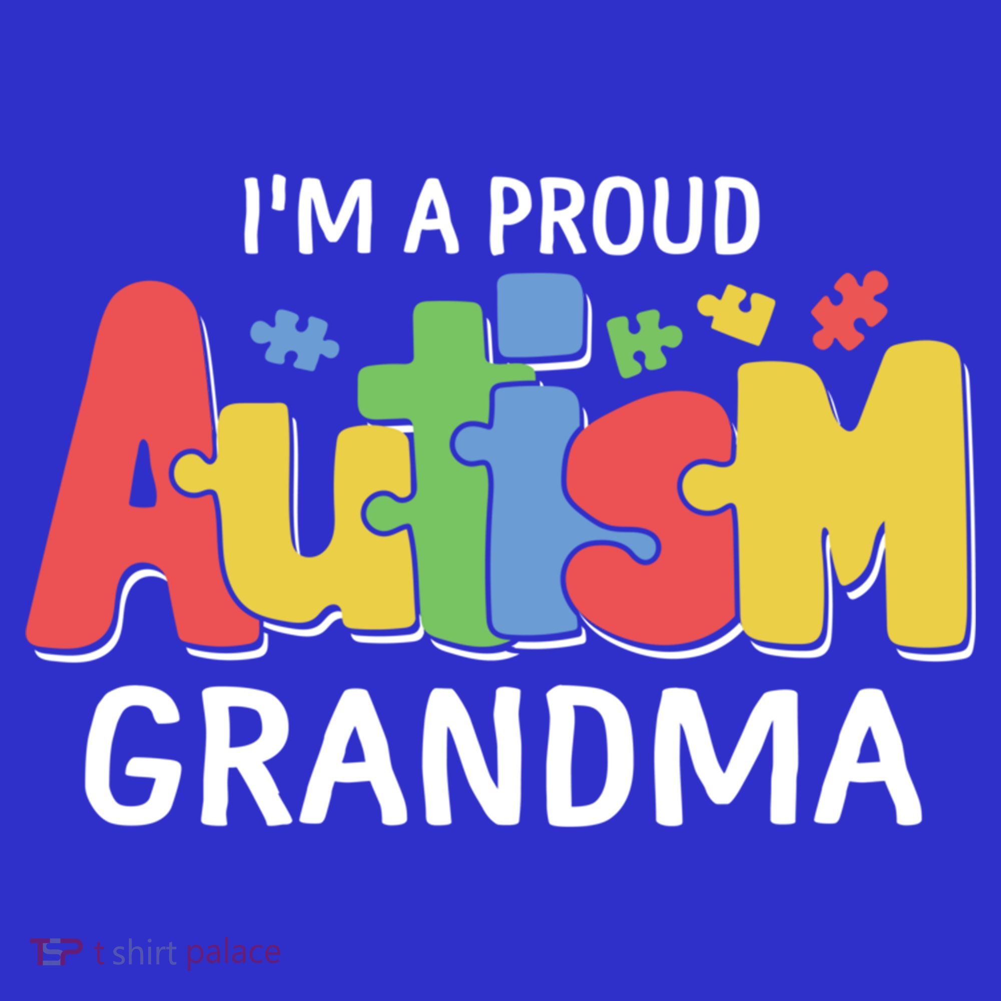 I'm A Proud Autism Grandma Awareness Gift Baby Bodysuit