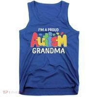 I'm A Proud Autism Grandma Awareness Gift Tank Top thumb 0