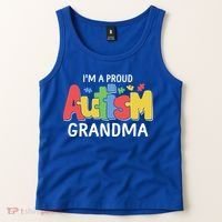I'm A Proud Autism Grandma Awareness Gift Tank Top thumb 2