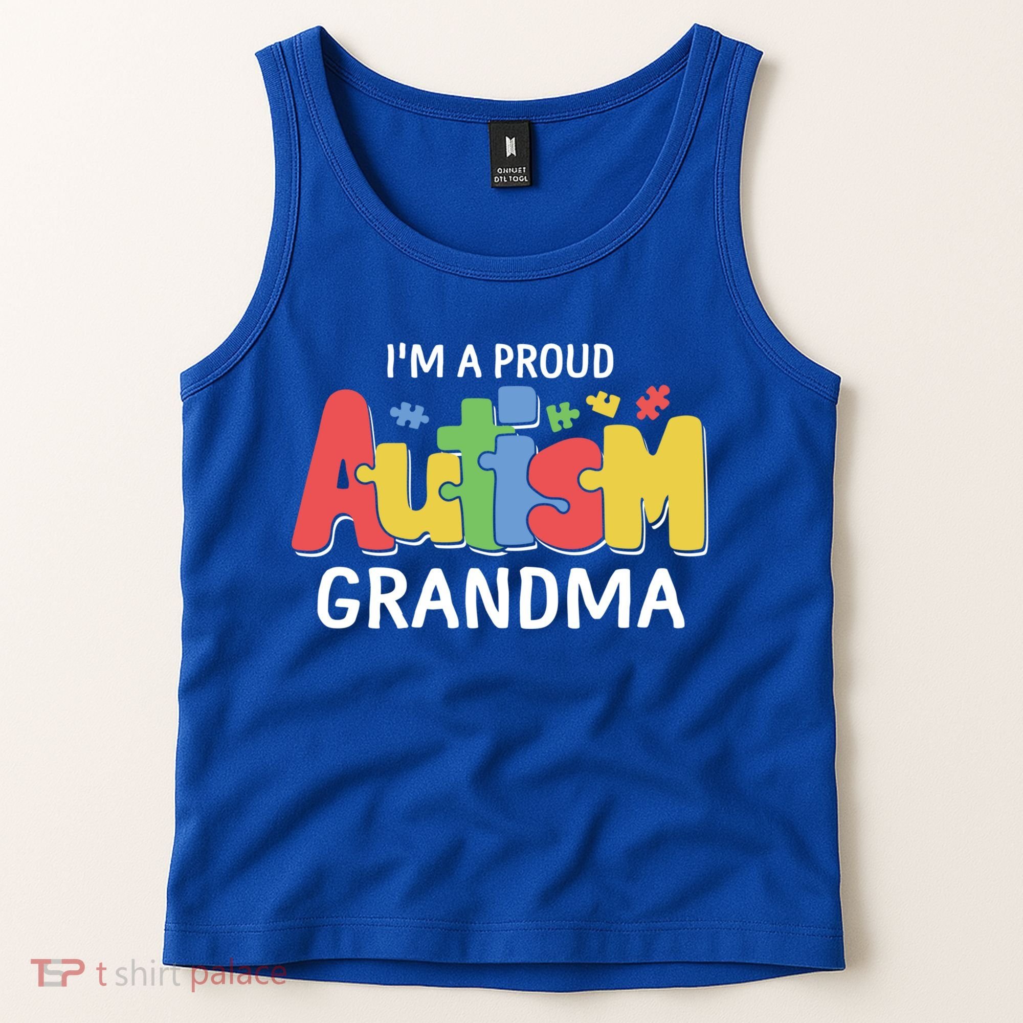 I'm A Proud Autism Grandma Awareness Gift Tank Top