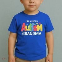 I'm A Proud Autism Grandma Awareness Gift Toddler T-Shirt thumb 2