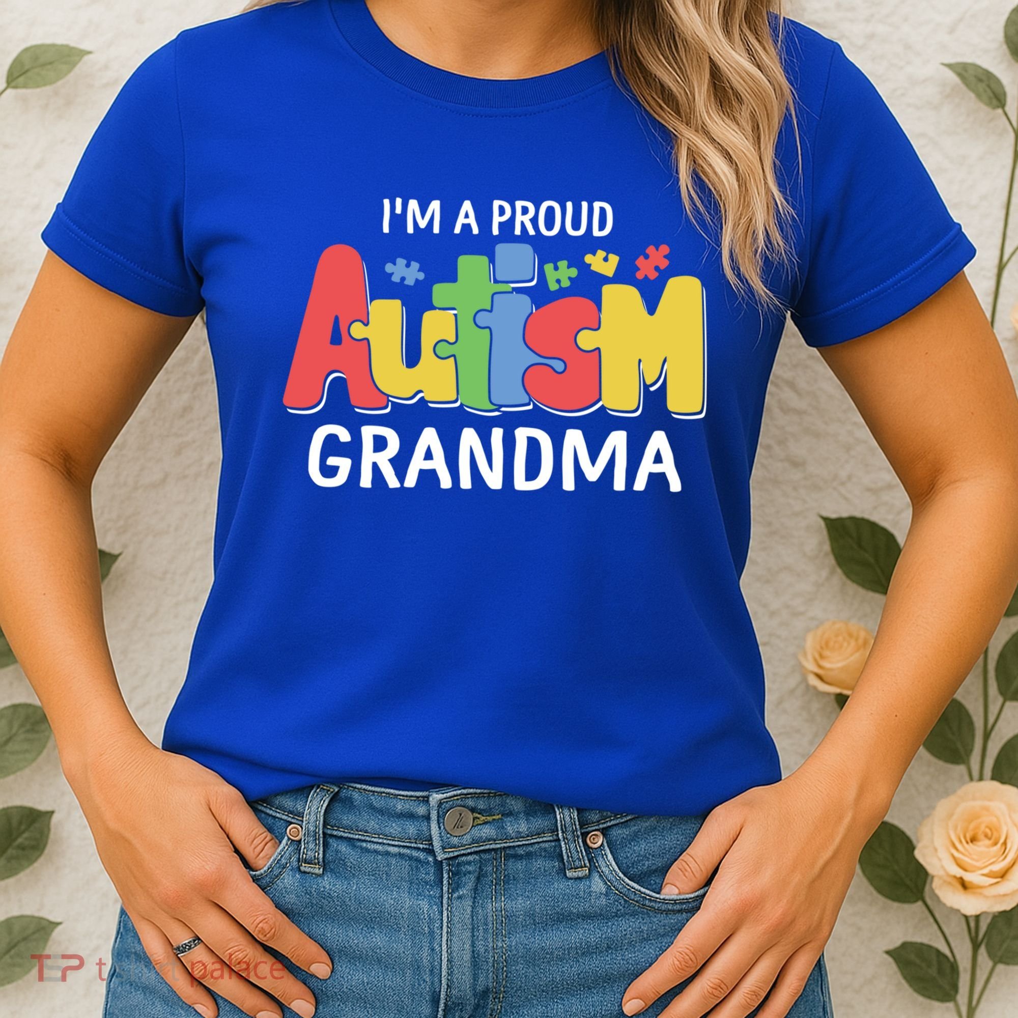 I'm A Proud Autism Grandma Awareness Gift Women's T-Shirt