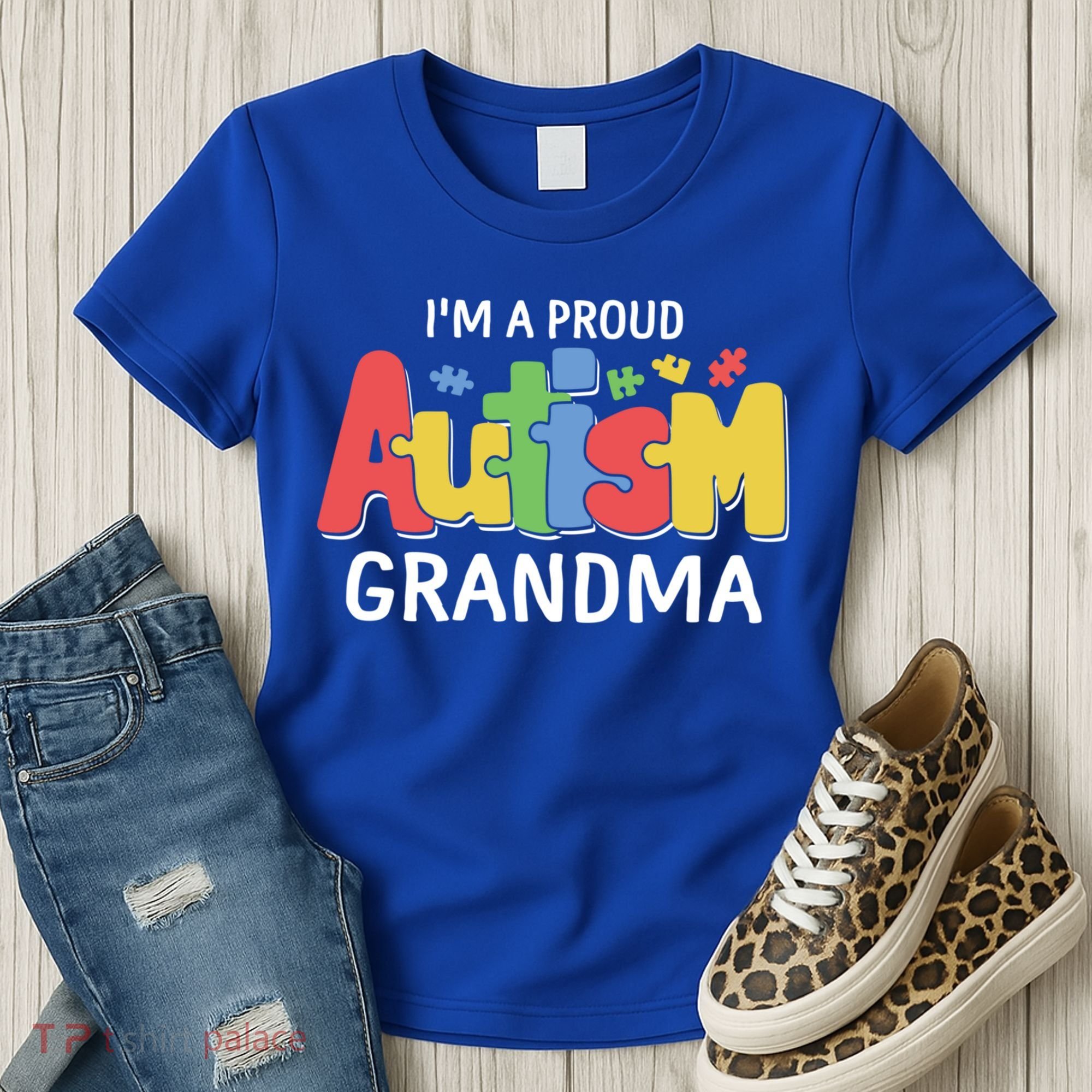 I'm A Proud Autism Grandma Awareness Gift Women's T-Shirt