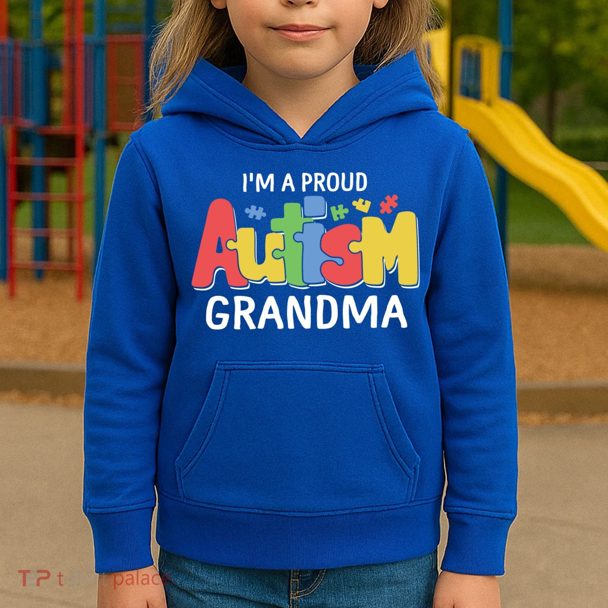 I'm A Proud Autism Grandma Awareness Gift Kids Hoodie