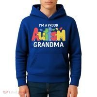 I'm A Proud Autism Grandma Awareness Gift Kids Hoodie thumb 4