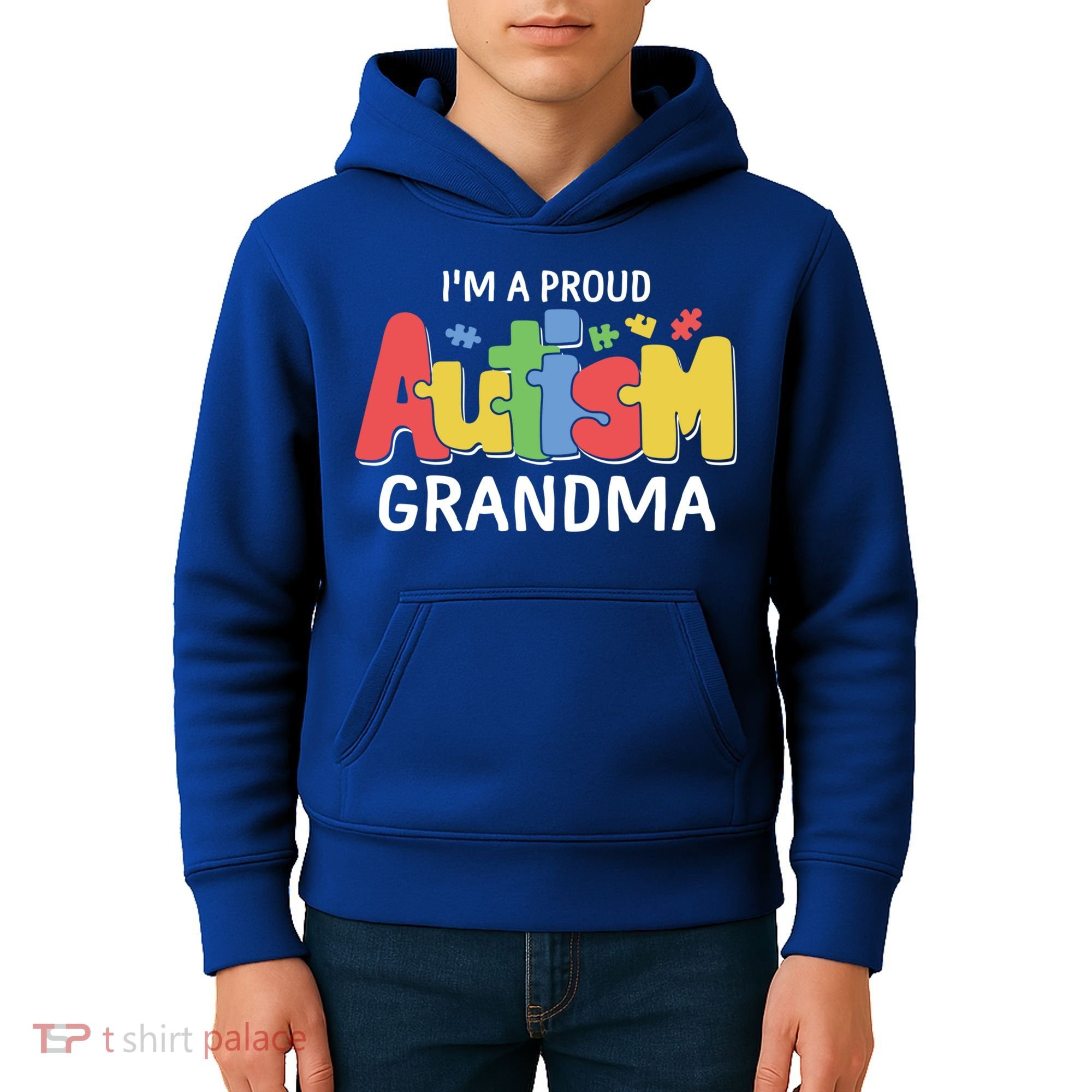 I'm A Proud Autism Grandma Awareness Gift Kids Hoodie