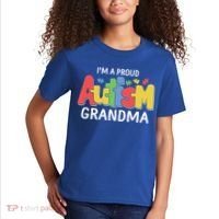 I'm A Proud Autism Grandma Awareness Gift Kids T-Shirt thumb 2