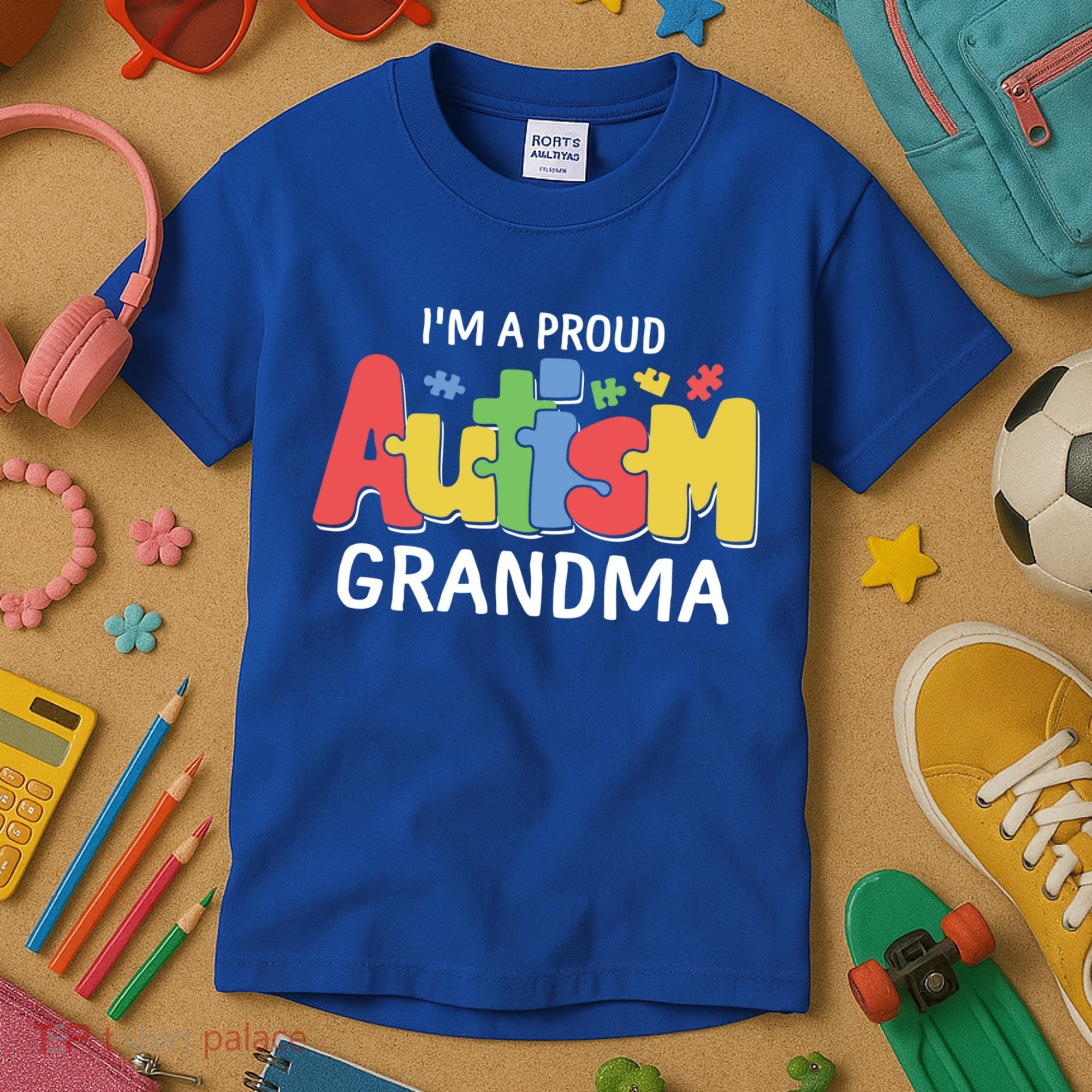 I'm A Proud Autism Grandma Awareness Gift Kids T-Shirt