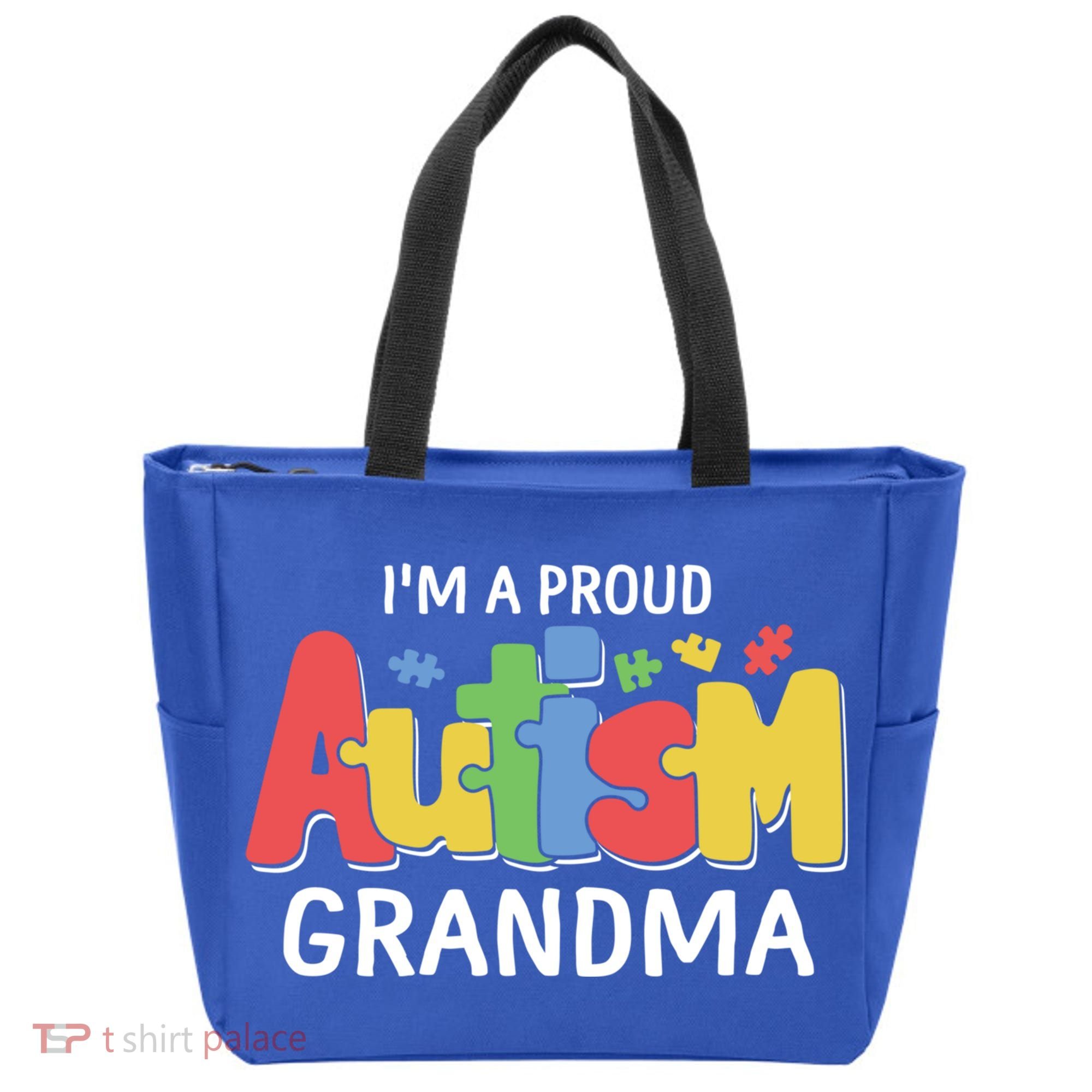 I'm A Proud Autism Grandma Awareness Gift Tote Bag