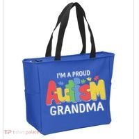 I'm A Proud Autism Grandma Awareness Gift Tote Bag thumb 2