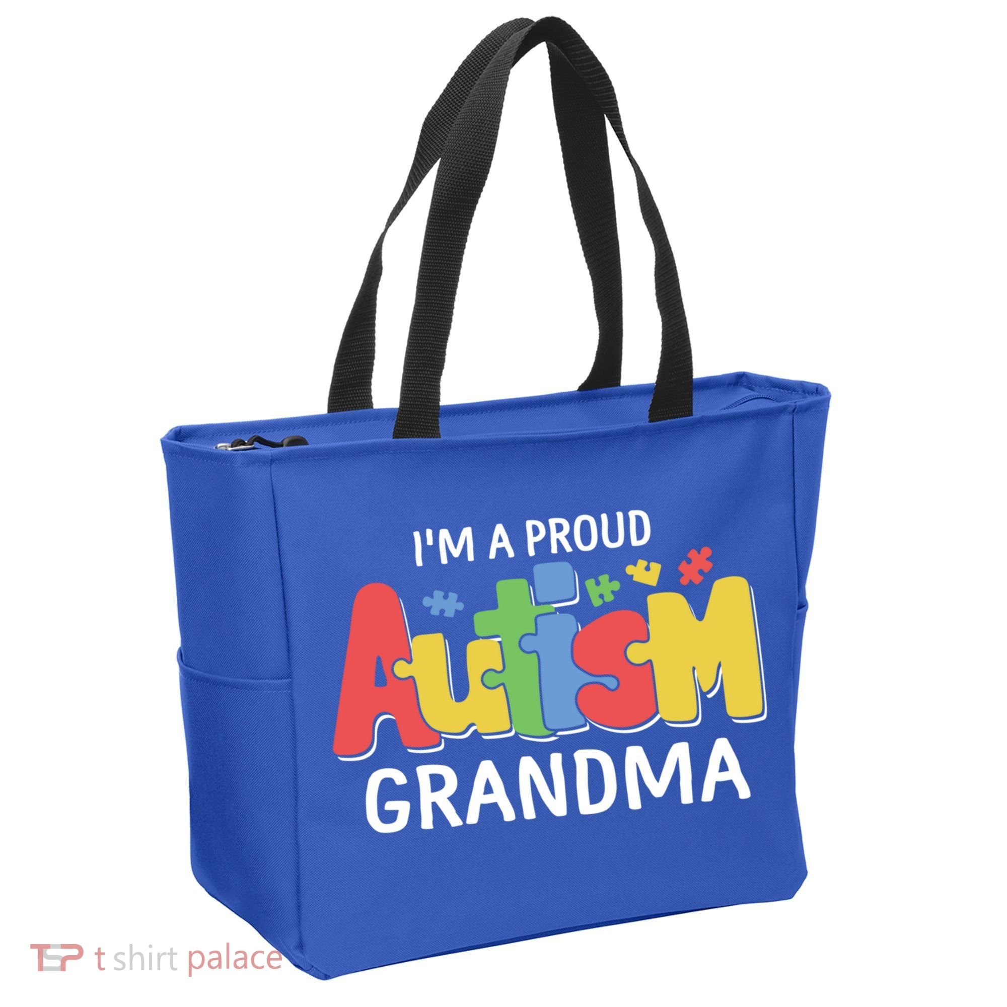 I'm A Proud Autism Grandma Awareness Gift Tote Bag