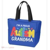 I'm A Proud Autism Grandma Awareness Gift Tote Bag thumb 3