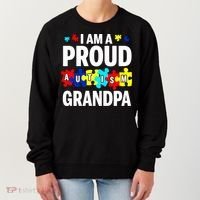 I'm A Proud Autism Grandpa Autism Awareness Meaningful Gift Women's Sweatshirt thumb 0