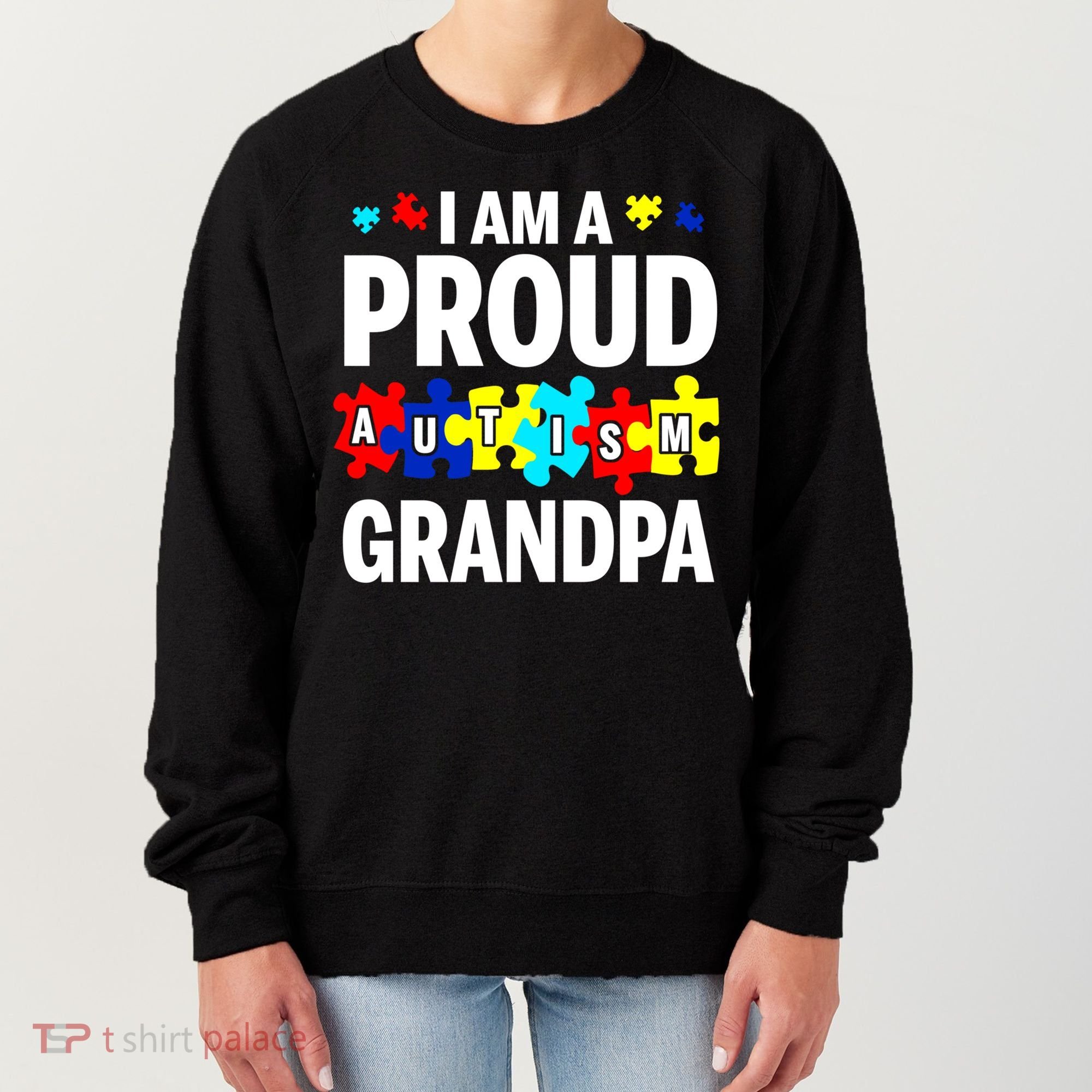 I'm A Proud Autism Grandpa Autism Awareness Meaningful Gift Women's Sweatshirt