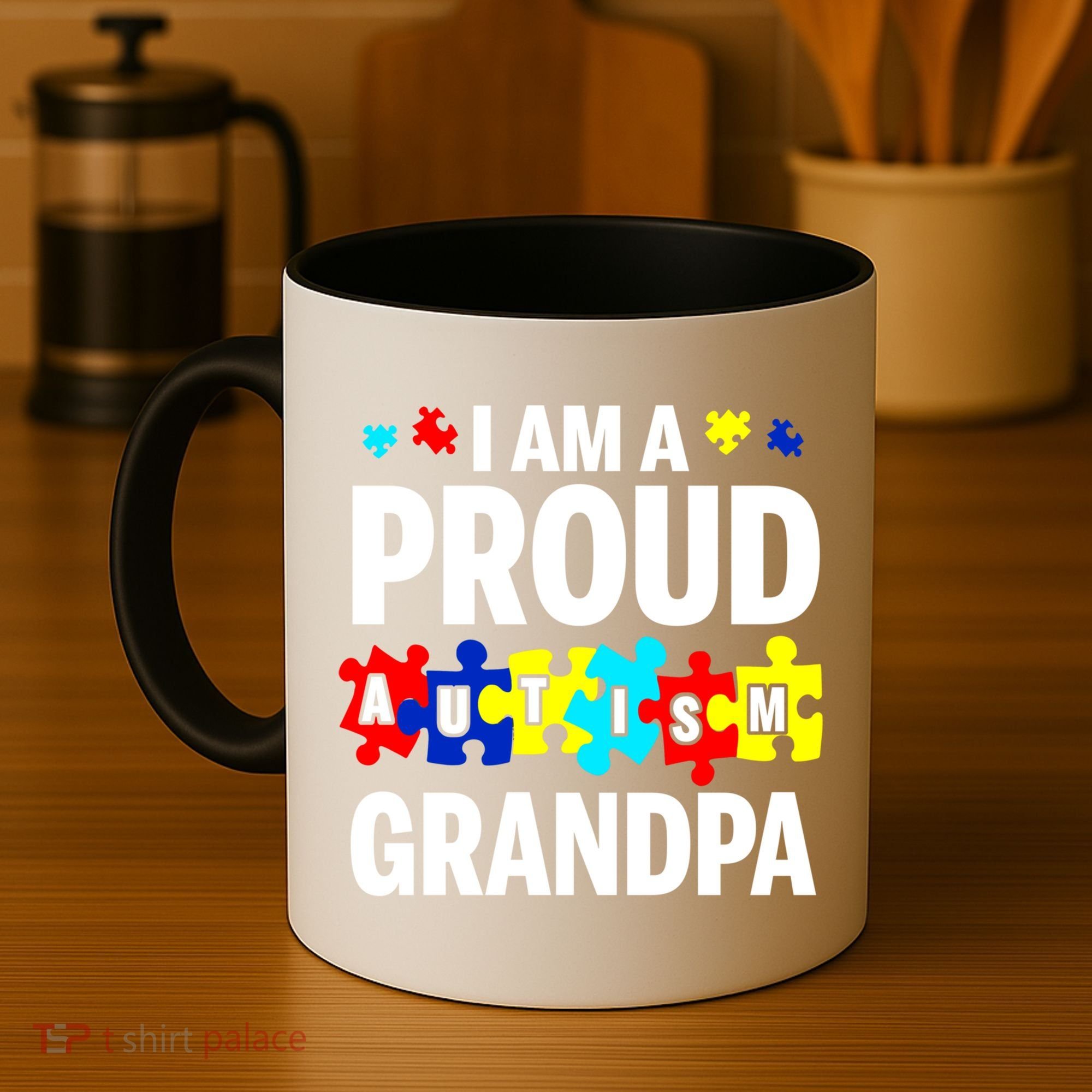 I'm A Proud Autism Grandpa Autism Awareness Meaningful Gift Coffee Mug