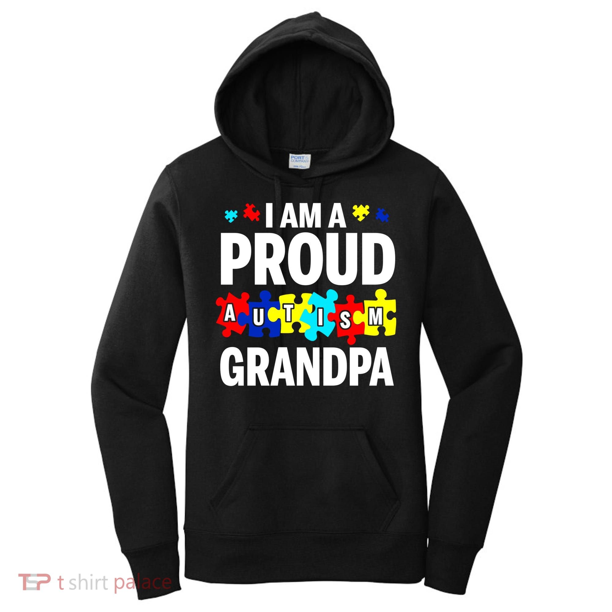 I'm A Proud Autism Grandpa Autism Awareness Meaningful Gift Women's Hoodie