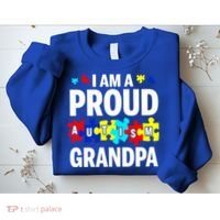 I'm A Proud Autism Grandpa Autism Awareness Meaningful Gift Sweatshirt thumb 2