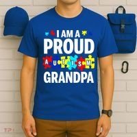 I'm A Proud Autism Grandpa Autism Awareness Meaningful Gift T-Shirt thumb 6