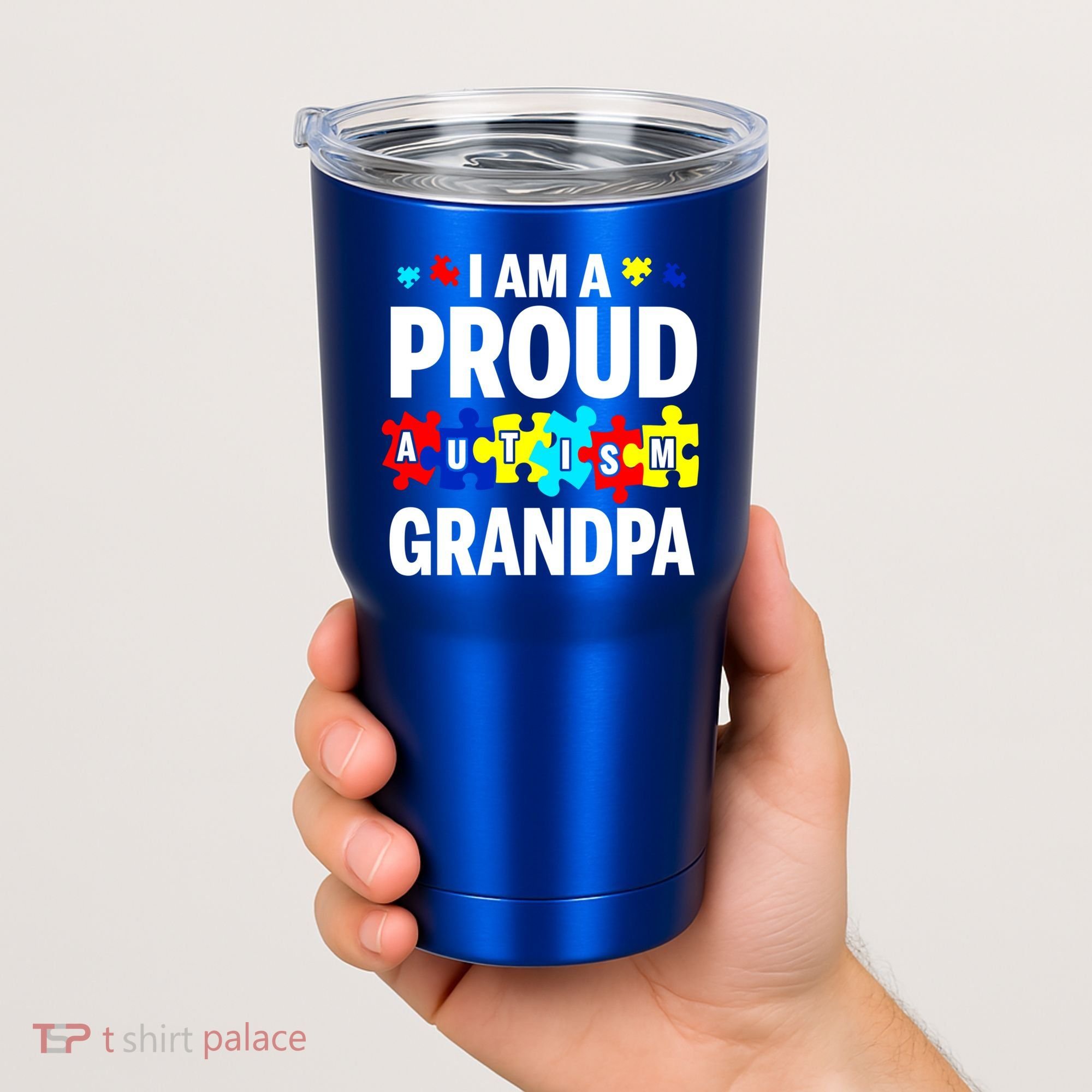 I'm A Proud Autism Grandpa Autism Awareness Meaningful Gift Tumbler