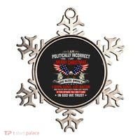 I Am Politically Incorrect God Bless American Christ Eagle Ornament thumb 0