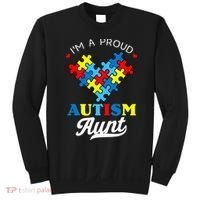I'm A Proud Autism Aunt Autism Awareness Heart Niece Nephew Sweatshirt thumb 0