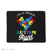 I'm A Proud Autism Aunt Autism Awareness Heart Niece Nephew Mousepad thumb 0