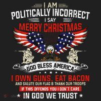 I Am Politically Incorrect God Bless American Christ Eagle Hat thumb 2