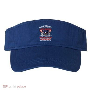 I Am Politically Incorrect God Bless American Christ Eagle Visor