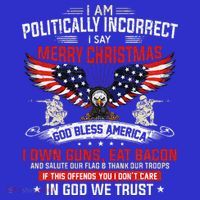 I Am Politically Incorrect God Bless American Christ Eagle Visor thumb 3