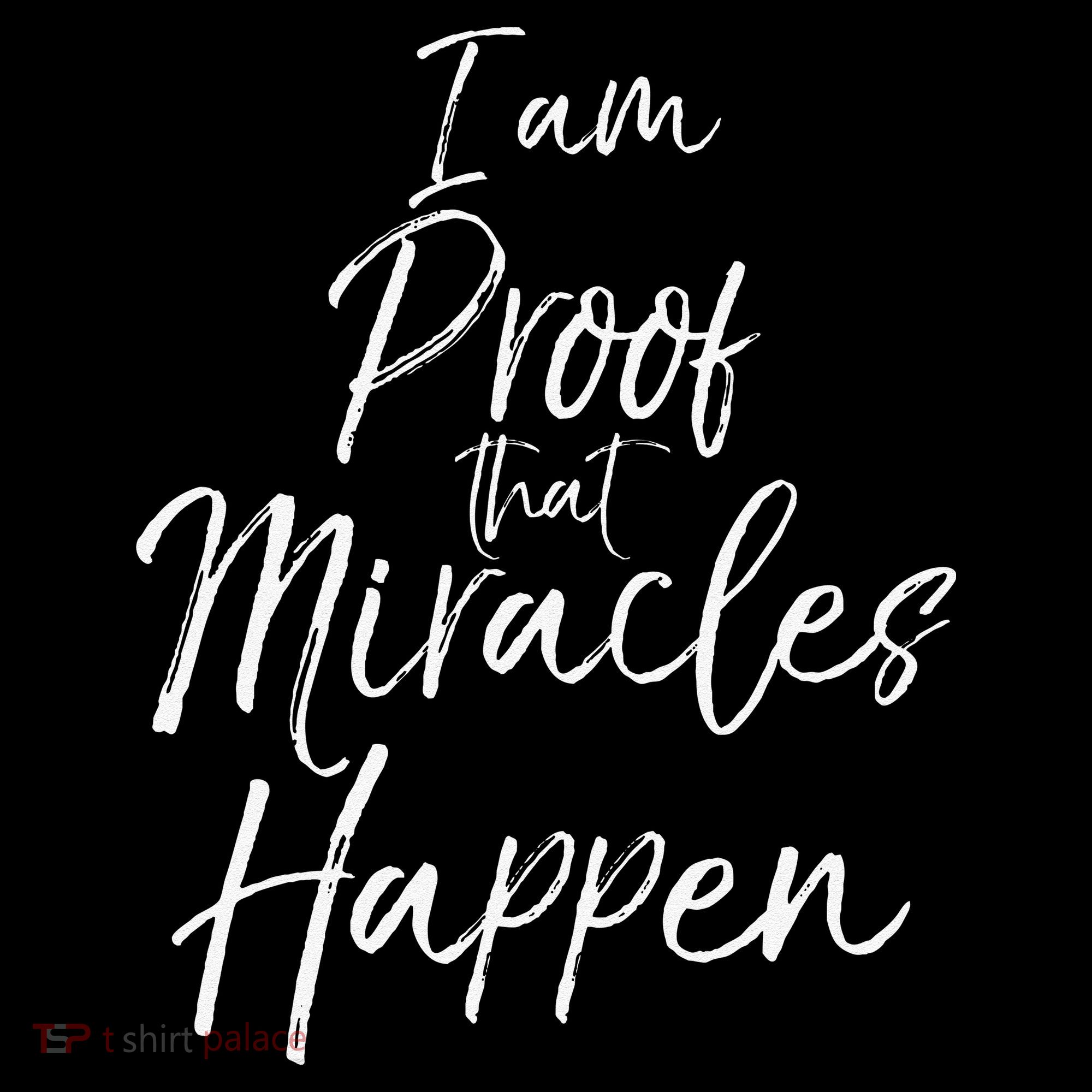 I Am Proof That Miracles Happen Fun Cute Christian Baby Bodysuit