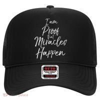 I Am Proof That Miracles Happen Fun Cute Christian Hat thumb 0
