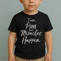 I Am Proof That Miracles Happen Fun Cute Christian Toddler T-Shirt thumb 2