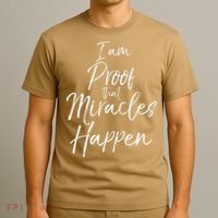 I Am Proof That Miracles Happen Fun Cute Christian T-Shirt thumb 3