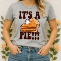 Its A Pie Funny Thanksgiving Women's T-Shirt thumb 2