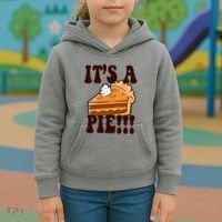 Its A Pie Funny Thanksgiving Kids Hoodie thumb 3