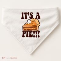 Its A Pie Funny Thanksgiving USA-Made Doggie Bandana thumb 0