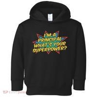 Im A Principal Whats Your Superpower Super School Principal Toddler Hoodie thumb 0