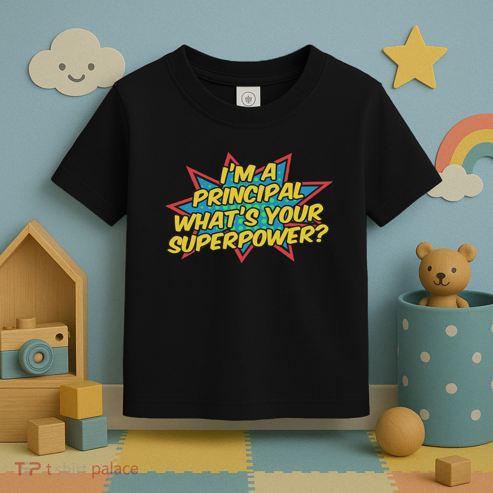 Im A Principal Whats Your Superpower Super School Principal Toddler T-Shirt