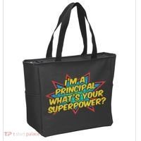Im A Principal Whats Your Superpower Super School Principal Tote Bag thumb 2