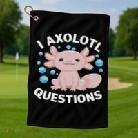 I Axolotl Questions Kawaii Axolotl Golf Towel thumb 1