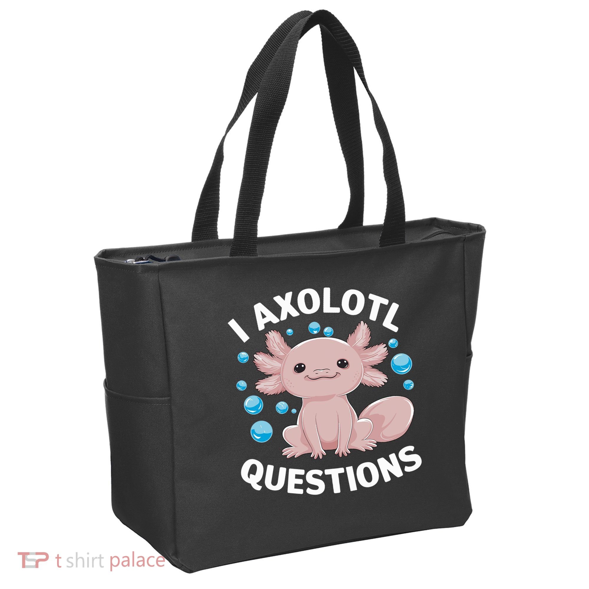 I Axolotl Questions Kawaii Axolotl Tote Bag