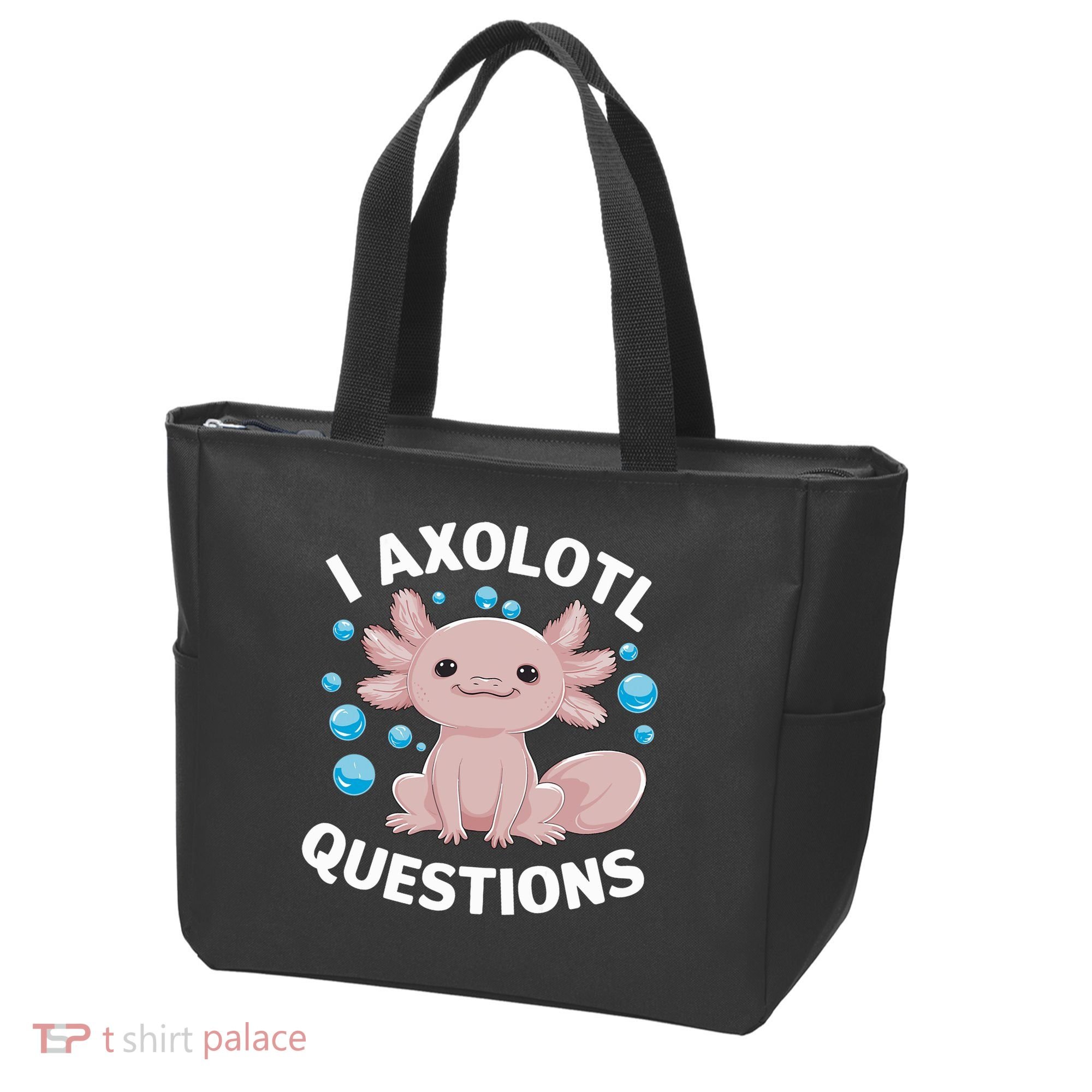 I Axolotl Questions Kawaii Axolotl Tote Bag