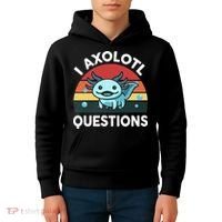 I Axolotl Questions Kids Hoodie thumb 4