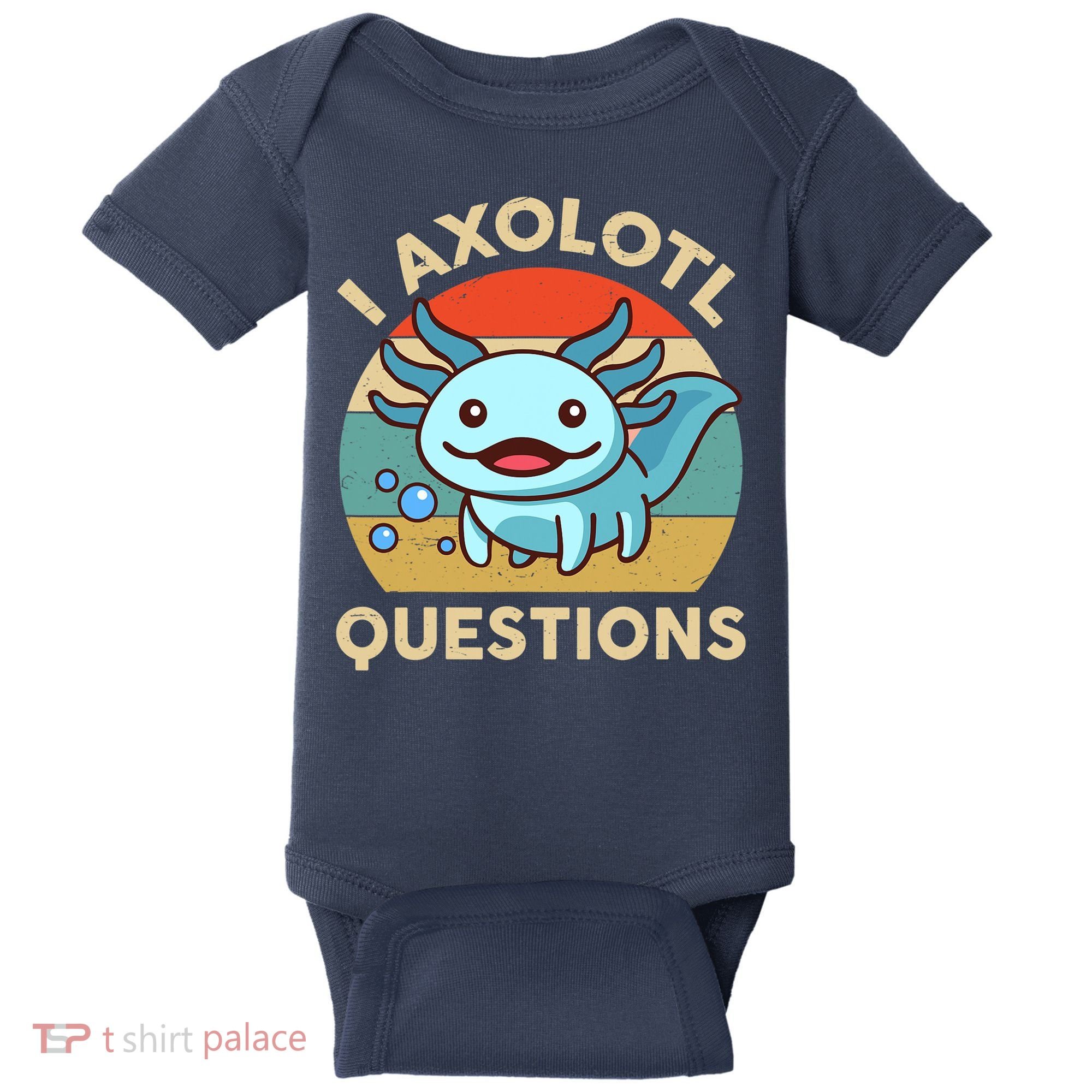 I Axolotl Questions Salamander Plush Axolotl Baby Bodysuit