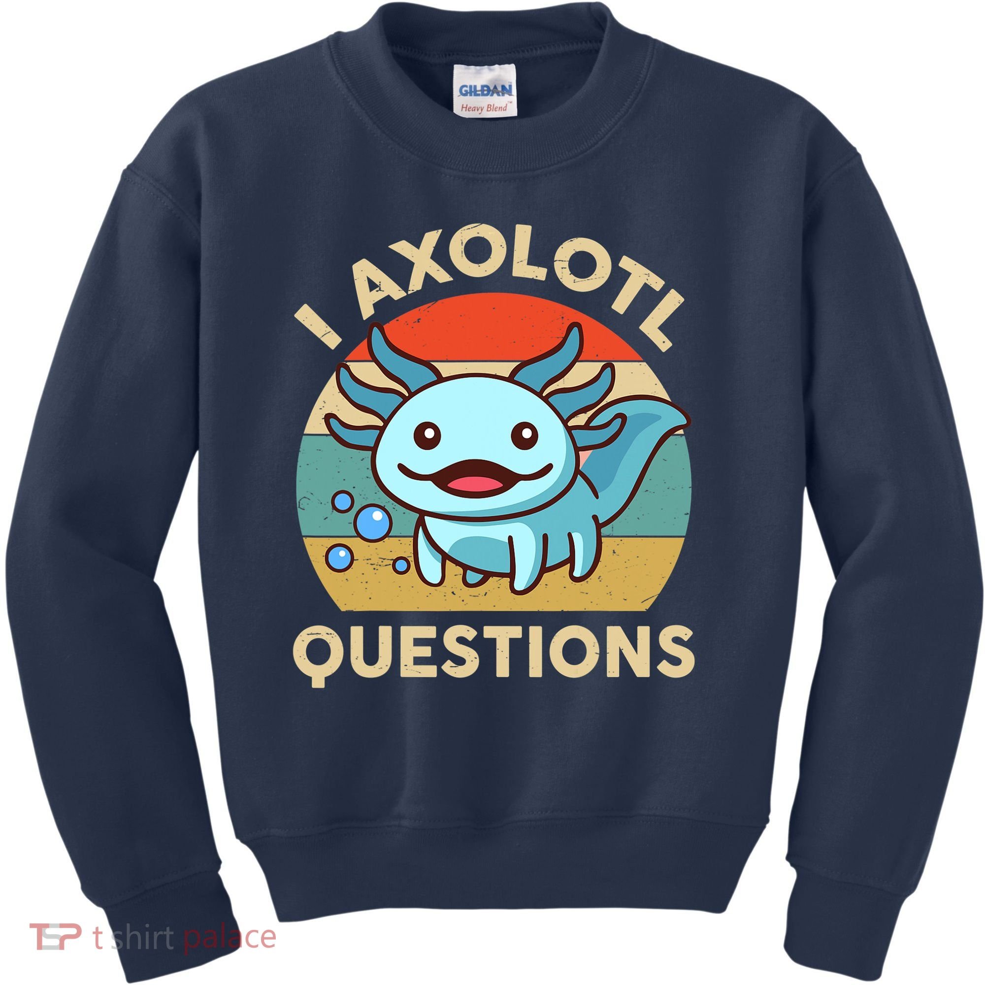 I Axolotl Questions Salamander Plush Axolotl Kids Sweatshirt