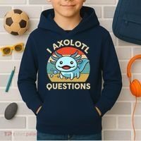 I Axolotl Questions Salamander Plush Axolotl Kids Hoodie thumb 2