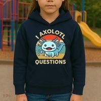 I Axolotl Questions Salamander Plush Axolotl Kids Hoodie thumb 3